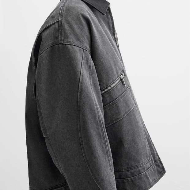 24FW 그레이 페이디드 지퍼 워크자켓