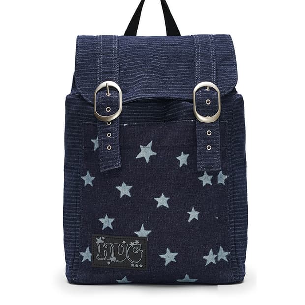 허그유어스킨 스타더스트 데님 백팩 블루