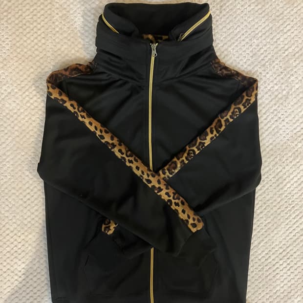 호피 레오파드 블랙 져지