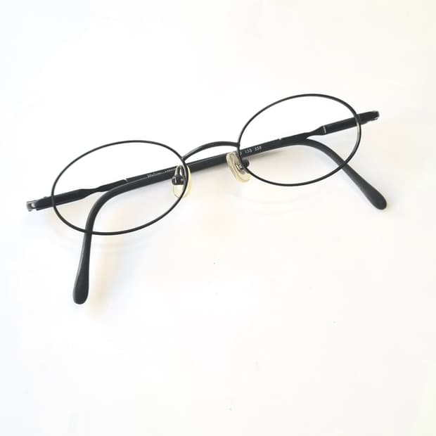 데드스탁  레트로안구  블랙 오벌 안경테 384