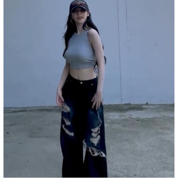 락케이크 카리나 데님 팬츠 (44~66)