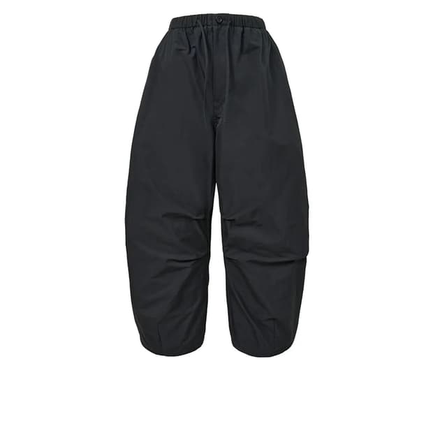 [L] 아모멘토 25ss 드로우스트링 와이드 퍼티그 팬츠 블랙 amome