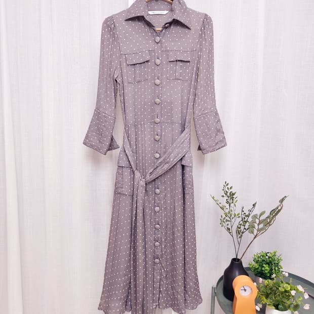 diane von furstenberg hillevi 실크 롱 드레스