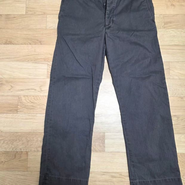 rrl 더블알엘 가먼트다이 헤링본 필드 치노 팬츠 블랙 33x32