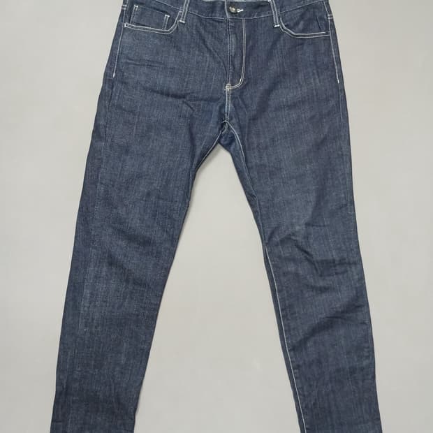 [34] 티비제이 진청 생지 슬림 테이퍼드진 청바지