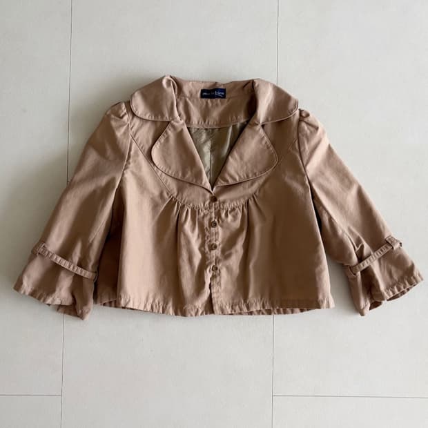 vintage crop trench jacket