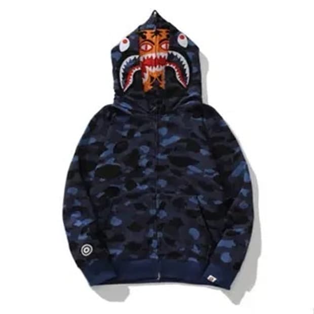 교환,판매) 택,지퍼백o 베이프 샤크 더블 청계 M->L,XL