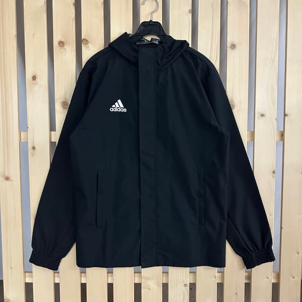 (S) 아디다스 블랙 후드 바람막이 자켓
