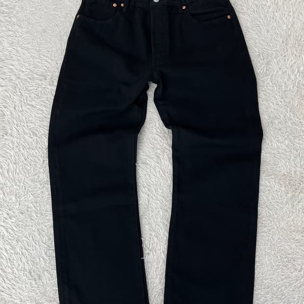 리바이스 501 블랙 데님 팬츠/빅E/#3674