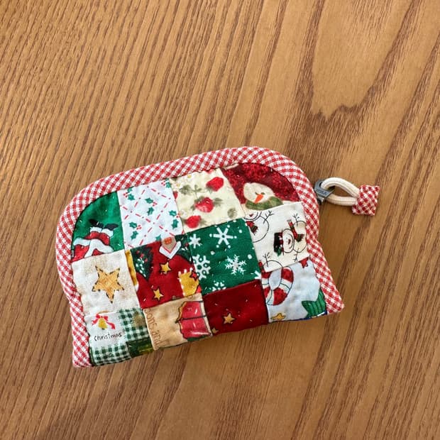 크리스마스 성탄절 카드 지갑 / 간단 파우치 / 퀼트 파우치