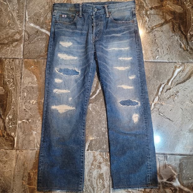 스튜디오 다치산 리페어 워싱 데님팬츠 