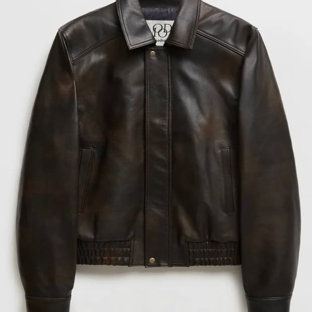 엘무드 26ss 헥터고트 가죽자켓 (레더블루종)