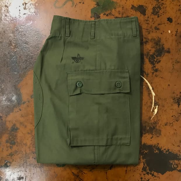 80s Kor 한국군 밀리터리 카고 퍼티그 팬츠 허리 25 사이즈