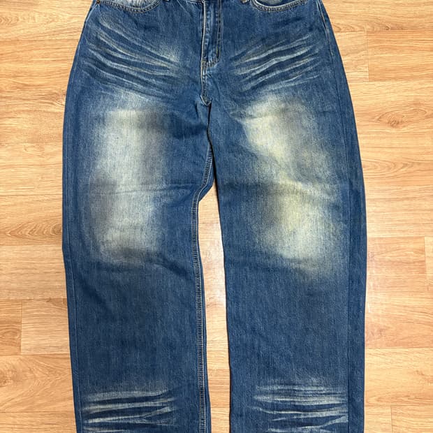 Trillion 워싱 와이드 데님 XL