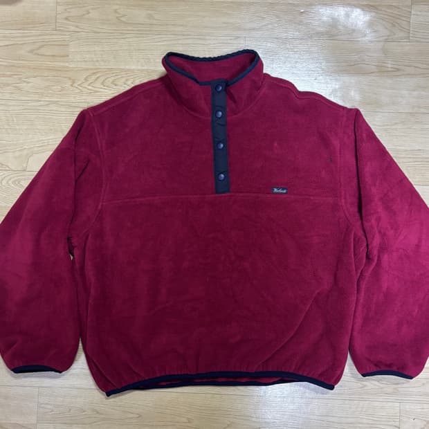 (신칠라스타일)울리치 USA 스냅티 풀오버 플리스 버건디 XL