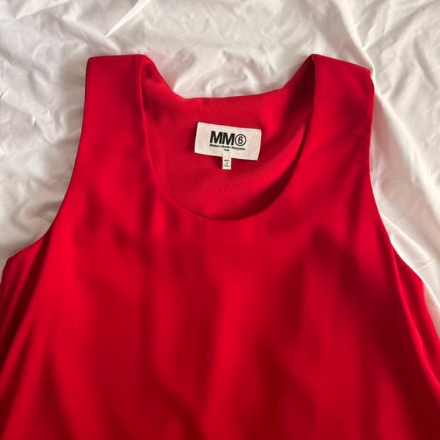 mm6 sleeveless layered dress