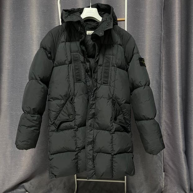 스톤아일랜드 크링클랩스 롱패딩 S 백화점판