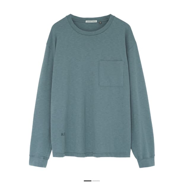 폴리테루 휴먼인덱스 휴먼 포켓 롱슬리브 제이드 블루