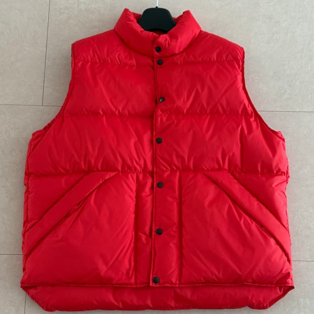 블랙아웃 구스다운 베스트 패딩조끼 XL