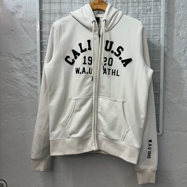 후아유 y2k 화이트 후드집업 L