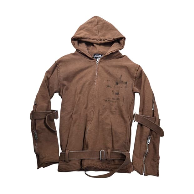 [Bernings Sho] 버닝쇼 펑크 본디지 프린팅 후드집업