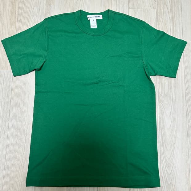 꼼데가르송 셔츠라인 반팔 S 그린