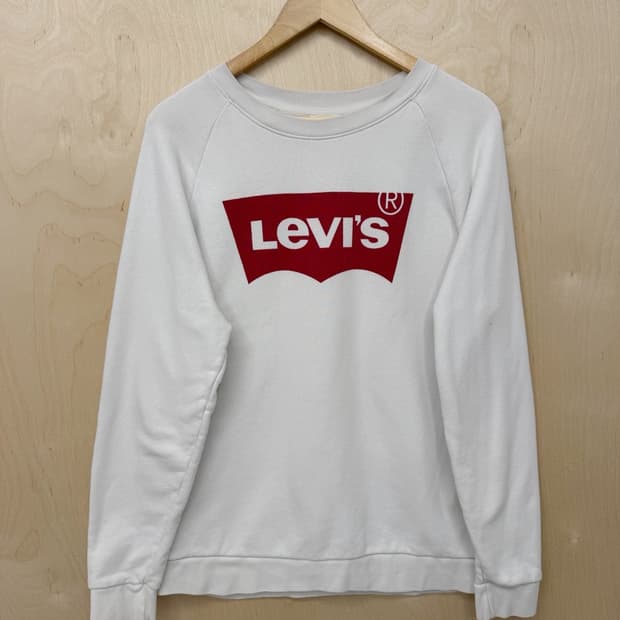 리바이스 화이트 빅로고 맨투맨 M