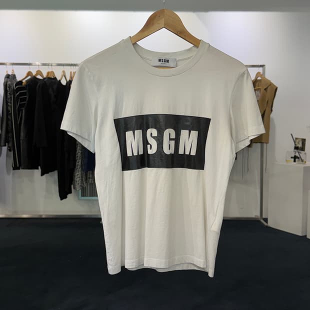 [M] MSGM 박스로고 반팔티셔츠