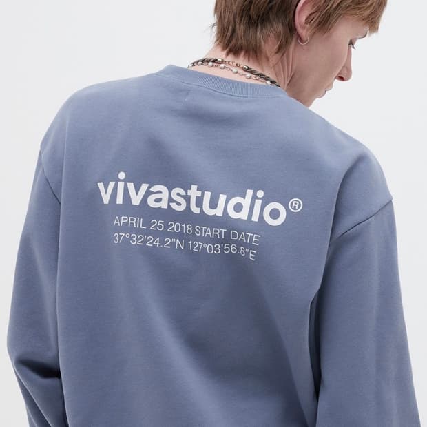 (새상품) 비바스튜디오 로케이션 크루넥 맨투맨 (s)