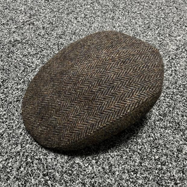 해리스트위드 헤링본 헌팅캡 브라운 모자