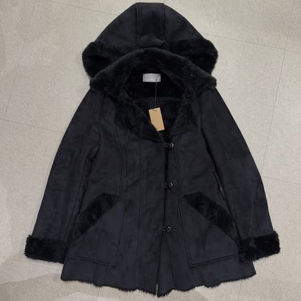 여성 폴리 스웨이드 무스탕 자켓