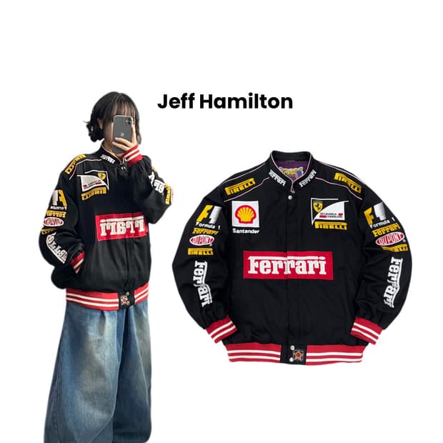 제프해밀턴 90s OG 페라리 F1 레이싱 자켓
