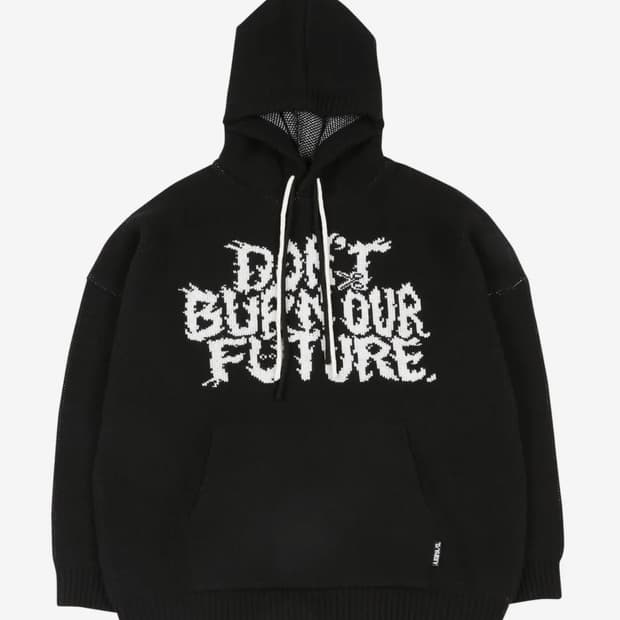 아조바이아조DBOF Wool Knit Hoodie [BLACK]