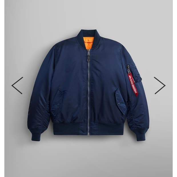 알파인더스트리 MA-1 레귤러핏 레플리카 블루 L