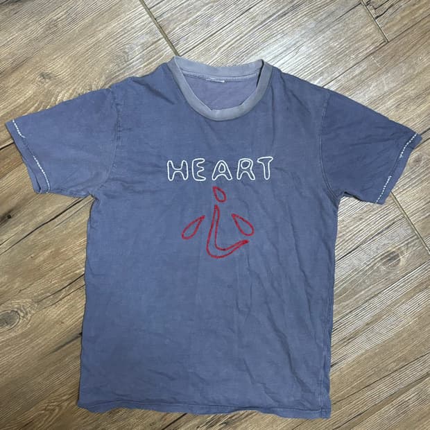 빈티지 heart 마음 심 티셔츠