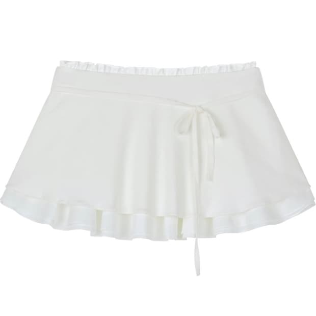 드라이로즈 레이어드 플레어 스커트