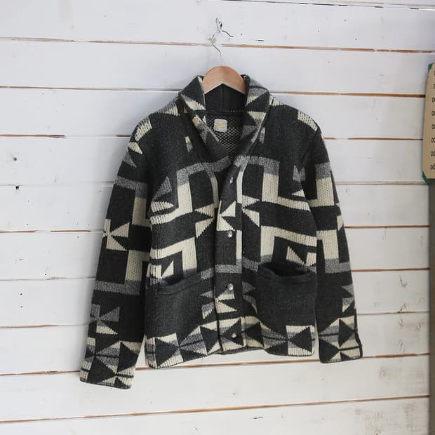 (착용컷) Barns Outfitters 웨스턴 숄 카라 니트 가디건