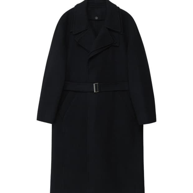노이어 핸드메이드 캐시미어 레이어드 트렌치 코트 블랙 52