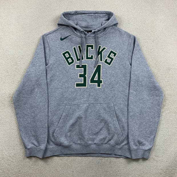 나이키 NBA 팀 밀워키 벅스 아데토쿤보 마킹 후드티