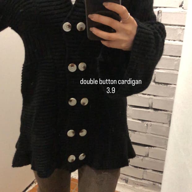 더블버튼 가디건