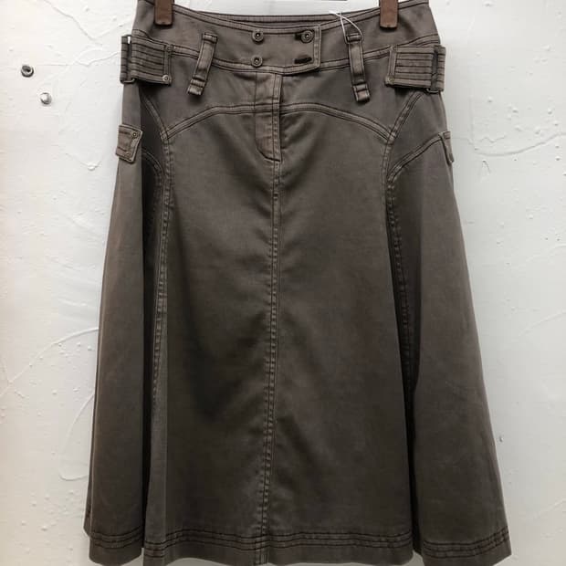 ekdlutin 빈티지 미디 스커트