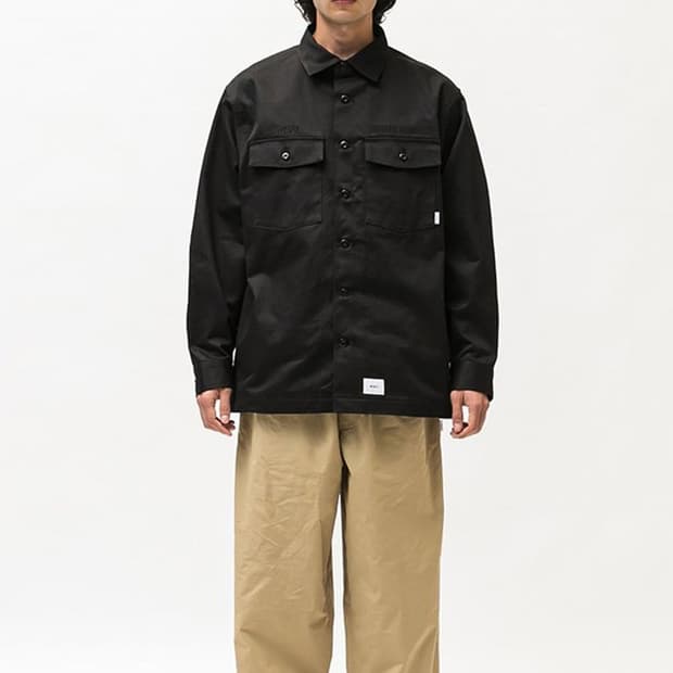WTAPS 더블탭스 BUDS LS 셔츠 블랙