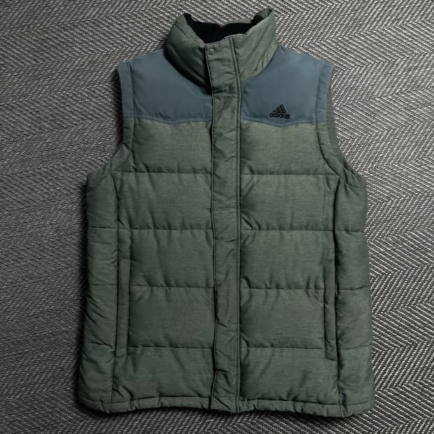 00s 아디다스 올드스쿨 자수 덕다운 조끼 베스트o 6035