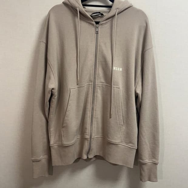 MSGM 베이지 후드집업 L
