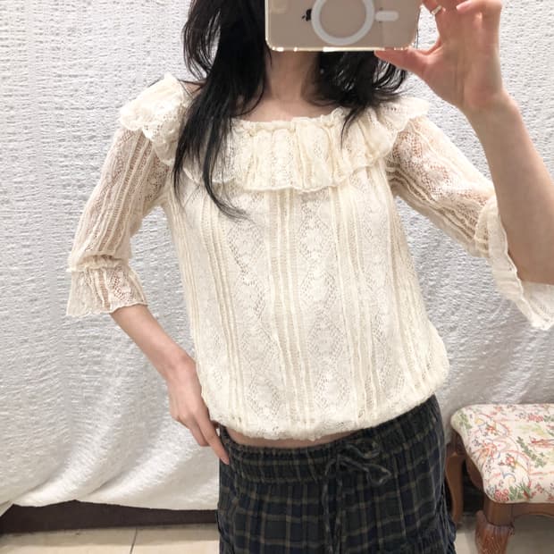 Ivory petal knit