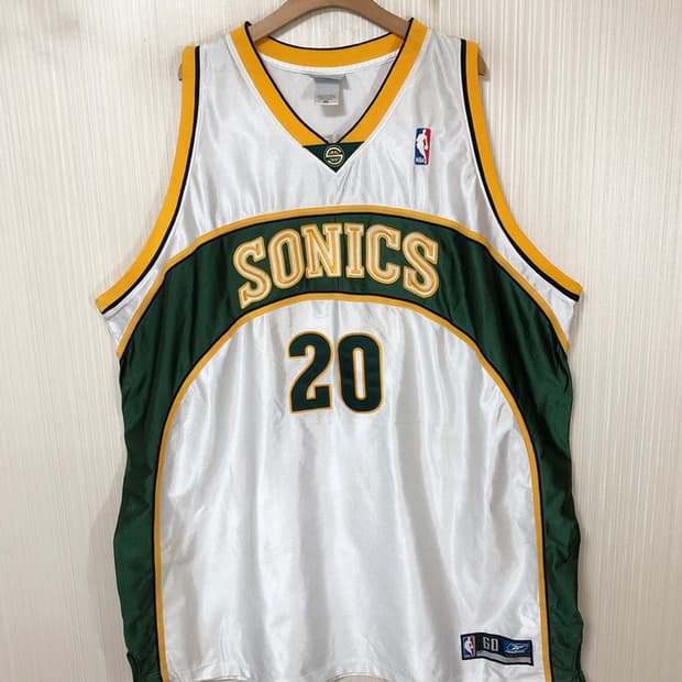 NBA 리복 시애틀슈퍼소닉스 올드유니폼/져지 60(4XL) #20 페이튼