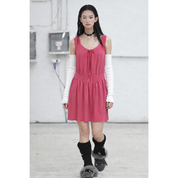 갭 핑크 원피스