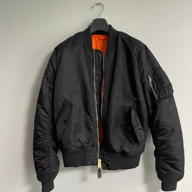 알파인더스트리 항공점퍼 ma-1 블랙 M