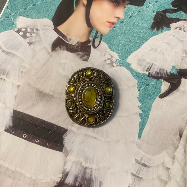 빈티지 오팔빛 앤틱 브로치