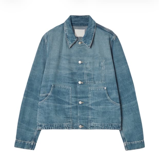 코스 박시 데님 자켓 워시드 블루 (S)